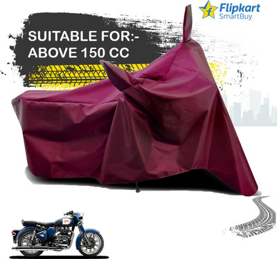 Flipkart SmartBuy Waterproof Two Wheeler Cover for Royal Enfield(Bullet 350, Maroon)