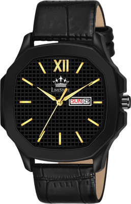 LIMESTONE OTUS Limited Black Series Day and Date Functioning Square Watch for Men Quartz Analog Watch  - For Boys