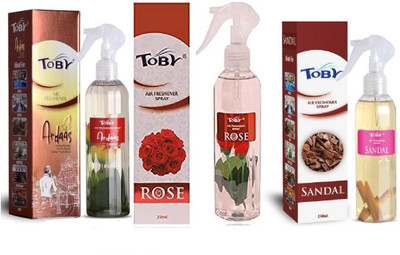 TOBY ARDAAS, ROSE, SANDAL Spray ARDAAS, SANDAL, ROSE AIR FRESHNER SPRAY(3 x 250 ml)