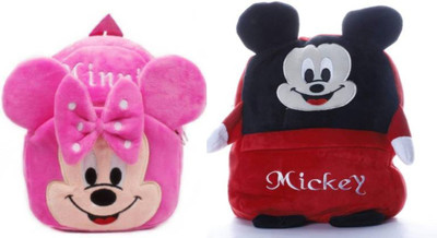 Bluemoon BM-New combo of 2 pink minnie, red mickey34.7 12 L Backpack(Multicolor)