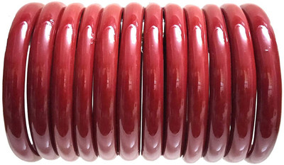 T4 JEWELS Glass Bangle Set(Pack of 12)