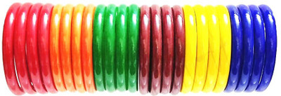 T4 JEWELS Glass Bangle Set(Pack of 24)