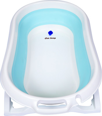 1st Step Folding Bath Tub with Temperature Sensitive Plug and Anti-Skid Base for Kids of 0 to 3 Years Upto 20 Kgs Weight Capacity(Mint Green)