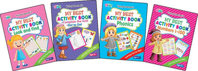 My Best Activity Books- 4 Titles (Look and Find, Complete the Grid, Phonics & Numbers 1-100)(Paperback, Young Learner Editorial Team)