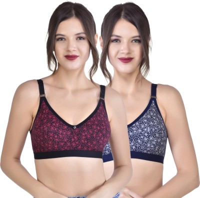 Alishan Women T-Shirt Non Padded Bra(Multicolor)