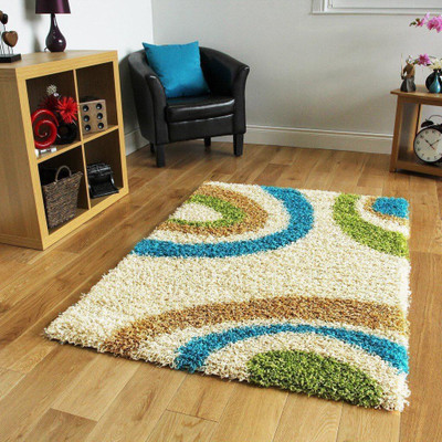 SPA Furnishing Beige Polyester Carpet(3 ft,  X 5 ft, Rectangle)