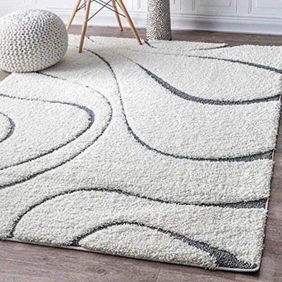SPA Furnishing White Polyester Area Rug(3 ft,  X 5 ft, Rectangle)