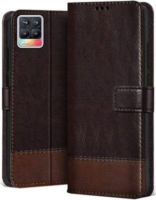 SHINESTAR. Back Cover for Realme 8 Pro(Brown, Pack of: 1)