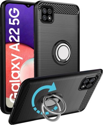 Unistuff Back Cover for Samsung Galaxy A22 5G, Samsung Galaxy F42 5G(Black, Ring Case, Pack of: 1)