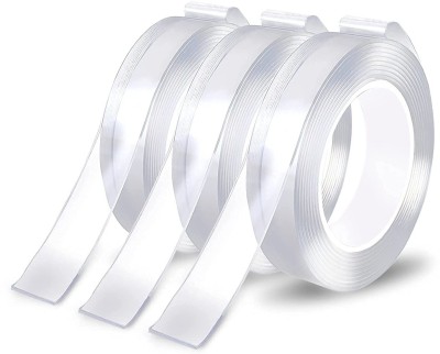 EUGLE MART Double sided Tape na Stickey Double side tap (Manual)(Set of 3, White)