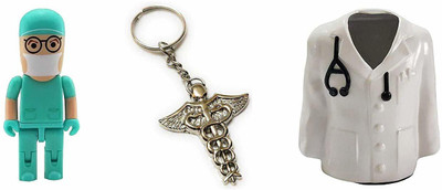 Shri R K 1 Compartments Metal Keychain,Pendrive,Pen Holder(Multicolor)