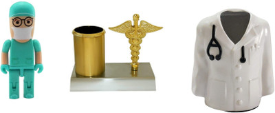 Shri R K 1 Compartments Metal Pen Holder ,Pendrive(Multicolor)
