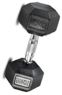 LCARNO Best Quality Dumbbell single (10kg*1) gon Dumbbell for Home Gym Workout Fixed Weight Dumbbell(10 kg)