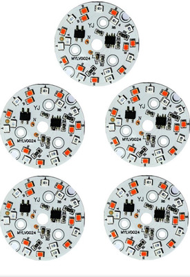 ROOPREKHA 5 Pcs 220V AC Red,Blue,Pink DOB Switch ON/OFF CLR Changing LED Material MCPCB Light Electronic Hobby Kit
