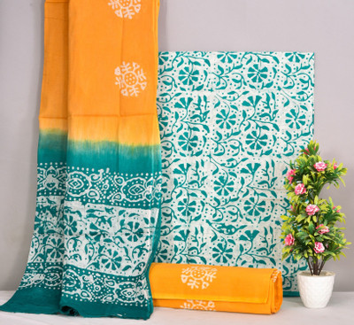 NISHIRE Cotton Blend Floral Print Salwar Suit Material