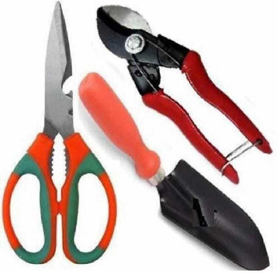 AGT Garden Tools Set of Pruner, Scissor & Khurpi Garden Tool Kit(3 Tools)