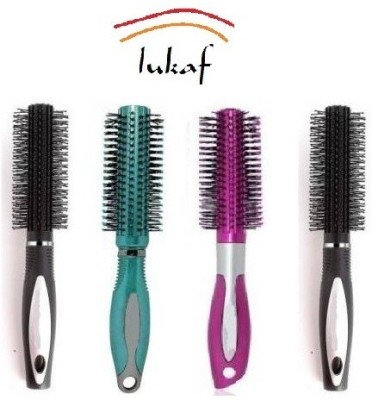 lukaf Round Roller Comb / Hair Styling Brush Pack of 4