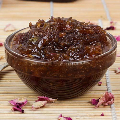 FreshoCartz Natural Himalayan Gulkand - Rose Petals Jam (Made with Mishri /Crytal Sugar & Rose Petals)(1200 g)