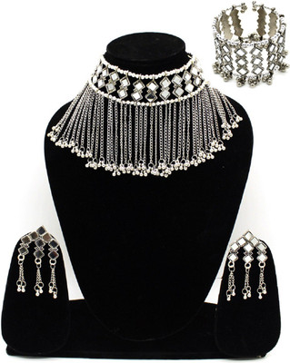 Shining Angel Alloy Silver Jewellery Set(Pack of 1)