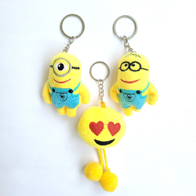 ShopTalk Smiley & Minion Soft Toys Pack of 3 Key Chain