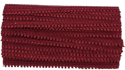 Utkarsh CWG0114-00 Pack of 1 (25 Mtr Roll and 1.2cm Width) Maroon Payal Gota Trim Laces and Borders Craft Material for Bridal Ethnic Wear Suits Sarees Falls Lehengas Dresses/apparel Designing Embellishment & Decoration Purpose Lace Reel(Pack of 1)