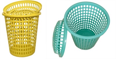 mastBus 50 L Yellow, Green Laundry Basket(Plastic)