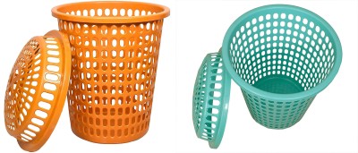 mastBus 50 L Orange, Green Laundry Basket(Plastic)