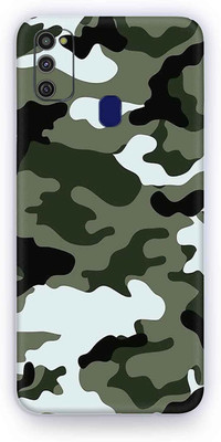 Jeeva Creation Samsung Galaxy M21, samsung m21 Mobile Skin(Ultra Super Military Winter Camouflage Skin With Matte Finish)