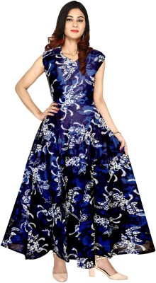 JWF Women Maxi Blue Dress