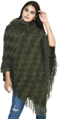 manra Wool Blend Poncho
