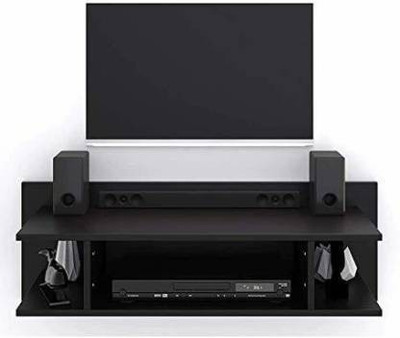 AG Shoppee Wall T.V Set up box stand MDF Wall wifi stand MDF MDF (Medium Density Fiber) Wall Shelf(Number of Shelves - 4, Black)