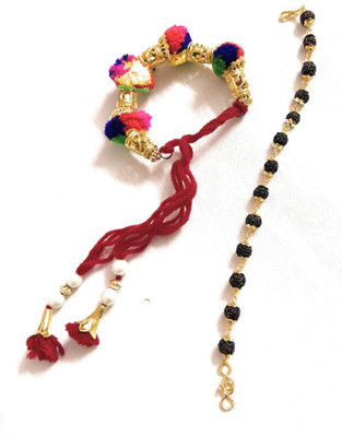 PANKSHRI ENTERPRISE Rudraksh RAKHI-0SK Mauli Thread Rakhi  Set(PACK OF 1)