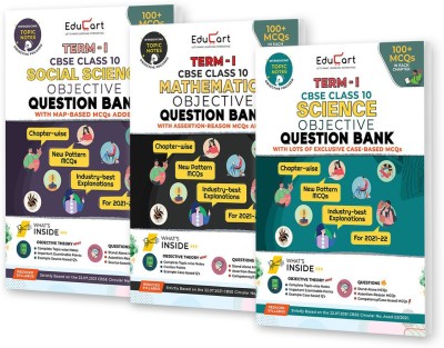 Educart TERM 1 MCQ Question Bank Class 10 Bundle 2022 - Maths, Science & SST Books (Based On New MCQs Type Introduced In 2nd Sep 2021 CBSE Sample Paper)(Paperback, Sanjiv Sir | Educart)