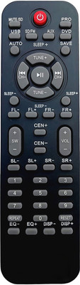 LipiWorld True ONE 12 in 1 Home Theater System Remote Control Compatible for 5.1 Zebro-nics Home Theater Zebronics Remote Controller(Black)