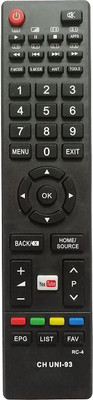 Nij RC-4 CH UNI-93 Compatible For LED LCD Smart TV Remote Control RECONNECT Remote Controller(Black)