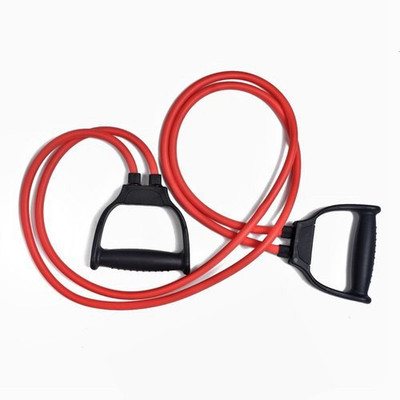 KIRKOS Double String Toning Tube High Resistance Tube Exerciser for Workout/Strength Resistance Tube(Red)