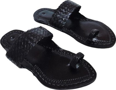 Kolhapuri Men Flats(Black , 11)