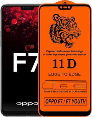 GTHELLO Edge To Edge Tempered Glass for OPPO F7(Pack of 1)