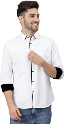 Ethnic Trendz Men Solid Casual White Shirt