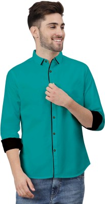 Ethnic Trendz Men Solid Casual Green Shirt