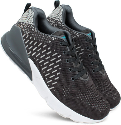 action Flyknit Cusion Premium AZ11 Running Shoes For Men(Grey, White , 7)