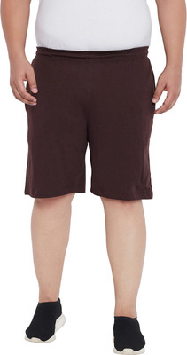 bigbanana Solid Men Brown Basic Shorts