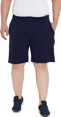 bigbanana Solid Men Dark Blue Basic Shorts