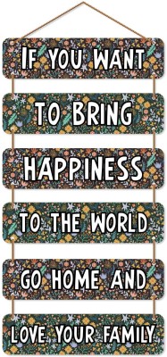 CVANU If You Want To Floral Printed Wooden Wall Hanging Board Plaque Sign For Room Decoration Items For Home Decor, Multicolor (31inch x 12 inch)(78.74 X 30.48, Multicolor)