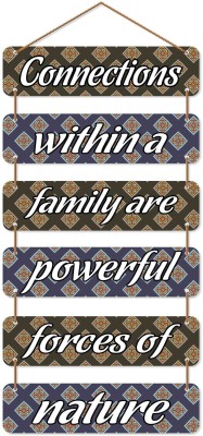KREEPO Beautiful Design Of Family Forever Printed Wooden Wall Hanging For Home Decor Item, Multicolor (31inch x 12 inch)(Multicolor)