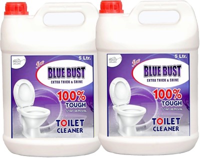 Blue bust Toilet Regular Liquid Toilet Cleaner(2 x 5 L)