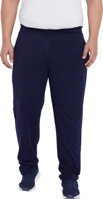 bigbanana Solid Men Dark Blue Track Pants