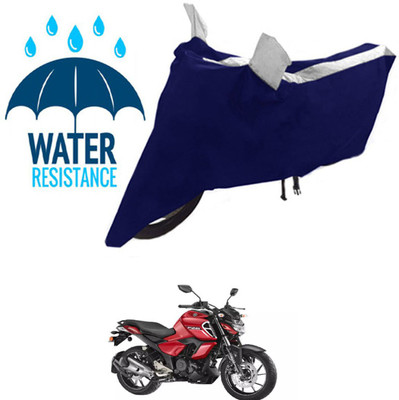 Mdstar Two Wheeler Cover for Yamaha(FZ S V3.0 FI, Silver, Blue)