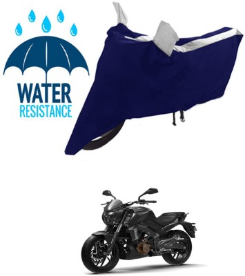 RONISH Waterproof Two Wheeler Cover for Bajaj(Dominar 400, Black, Silver)