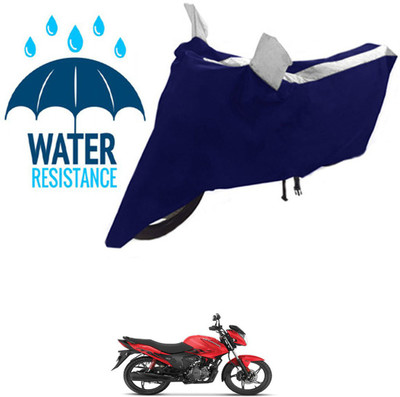 RONISH Waterproof Two Wheeler Cover for Hero(MotoCorp Glamour, Black, Silver)